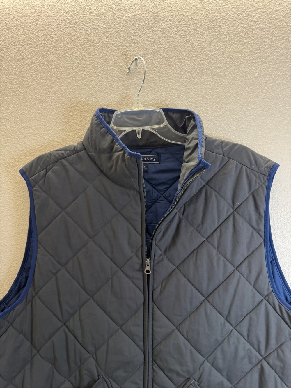 crown & ivy Quilted Navy Blue Women's Jacket - Picture 3 of 10